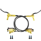 Swishti MTB E-Bike Cycling Hydraulic Disc Rotor Brake Set Gold Bike