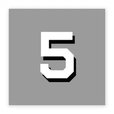 5 Hull Number Decal - US Navy Ship Decal - Model Kit Decal - USN Veteran Decal