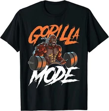 NEW LIMITED Gorilla Mode Gym Workout Weights Lifting Power T-Shirt Size S-3XL