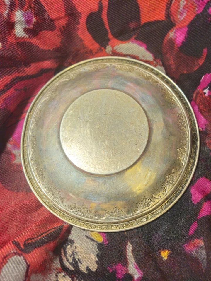 203 GRAMOS PLATA ESTERLINA 9" PLACA VINTAGE ALVIN S128 USO O DESGUACE Foto 2 de 4