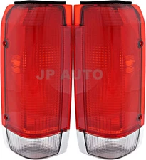 For 1987-1989 Ford F150 F250 F350 Bronco Tail Light Set Pair
