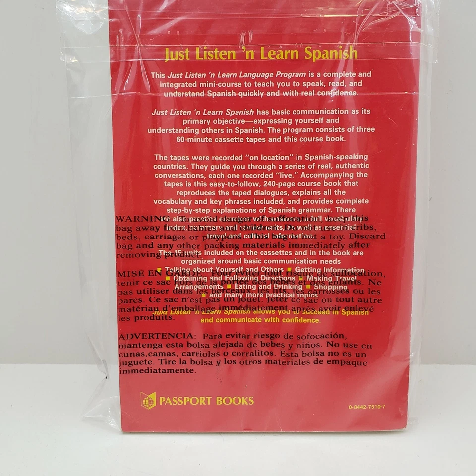 Speak Spanish Instructional Passport Books Cassettes books Listen n' Learn  - Image 2 of 4