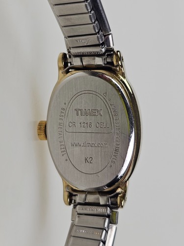 Timex Cavatina Gold Silver Tones Oval Quartz Wristwatch Watch Working Tested - Picture 10 of 13