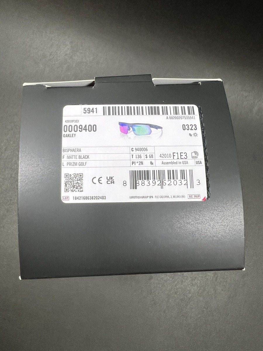 Oakley Bisphaera OO9400-0668 Matte Black Prizm Golf Oakley Bisphaera OO9400-0668 Matte Black Prizm Golf