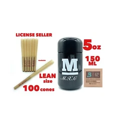 raw classic LEAN size pre rolled cone+glass storage jar 5oz(150ML)+boveda