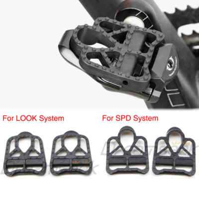 2x Fahrrad Clipless Plattform Adapter Pedal Konverter für Shimano SPD KEO LOOK