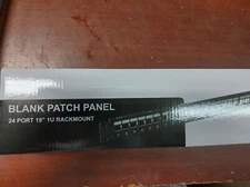 W Box 0E-BP24 24-Port Flush Mount Blank Patch Panel 19" 1U Rackmount, Cat 6