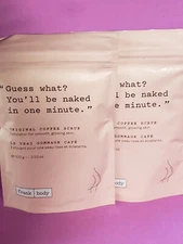 2x Frank Body Original Coffee Scrub natural skin exfoliator 3.35 oz Sealed Bag