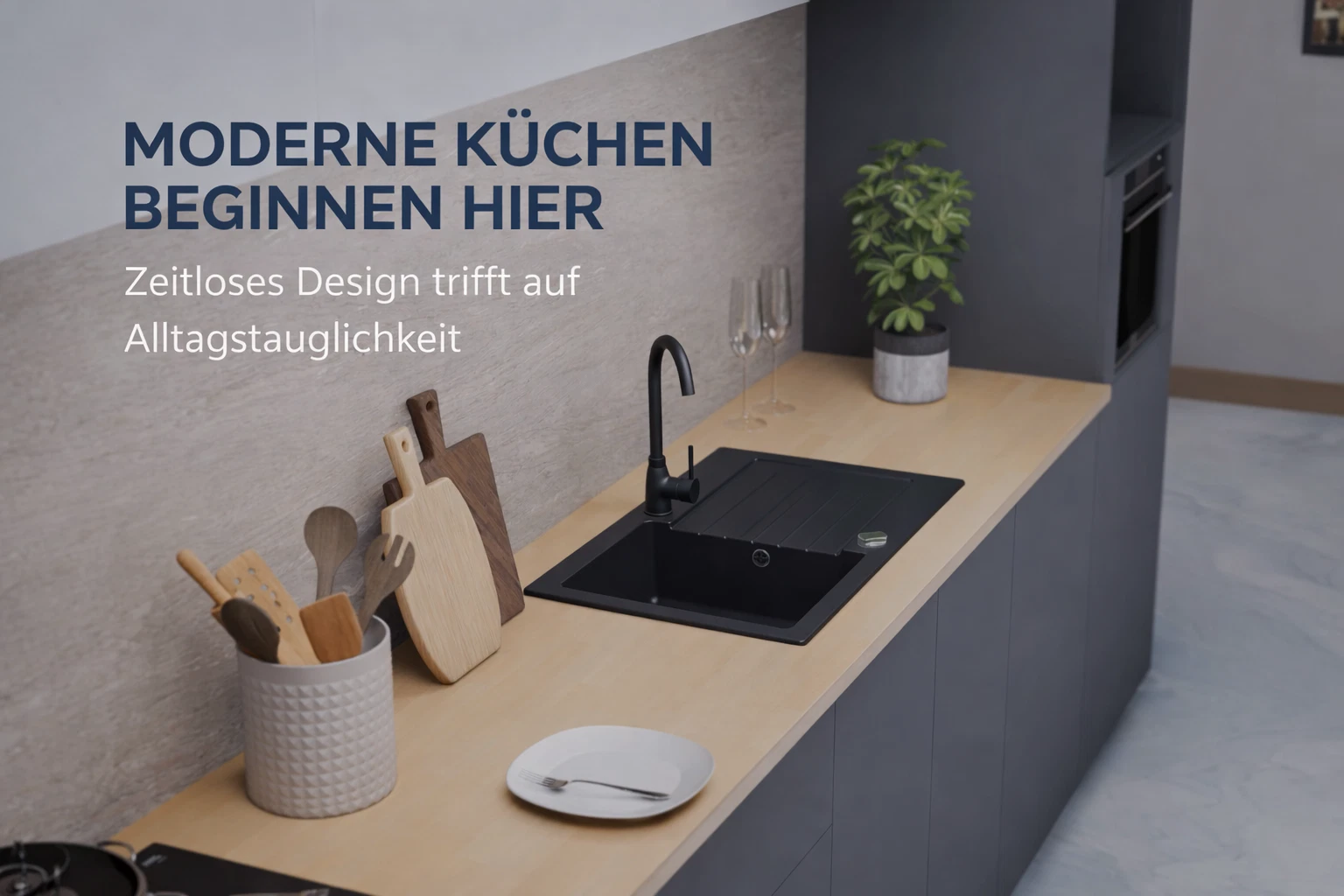 Faizee Home Granitspüle Alisha 75 x 43,5 cm