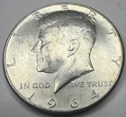 1964 KENNEDY SILVER HALF DOLLAR I14