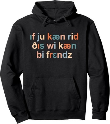 Speech Therapist IPA Phonetics Humor Unisex Hooded Sweatshirt