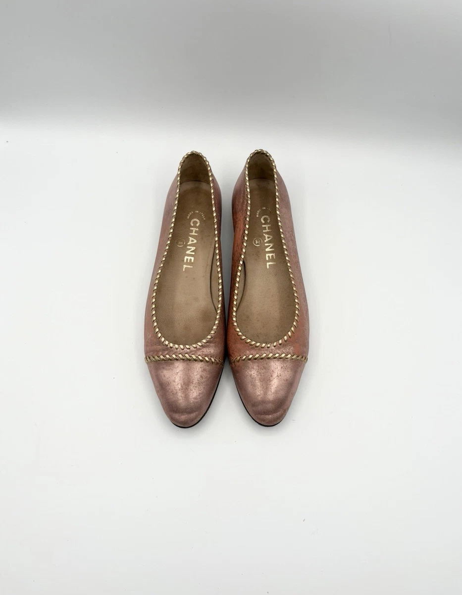 CHANEL Gold Flats for Women for sale - eBay