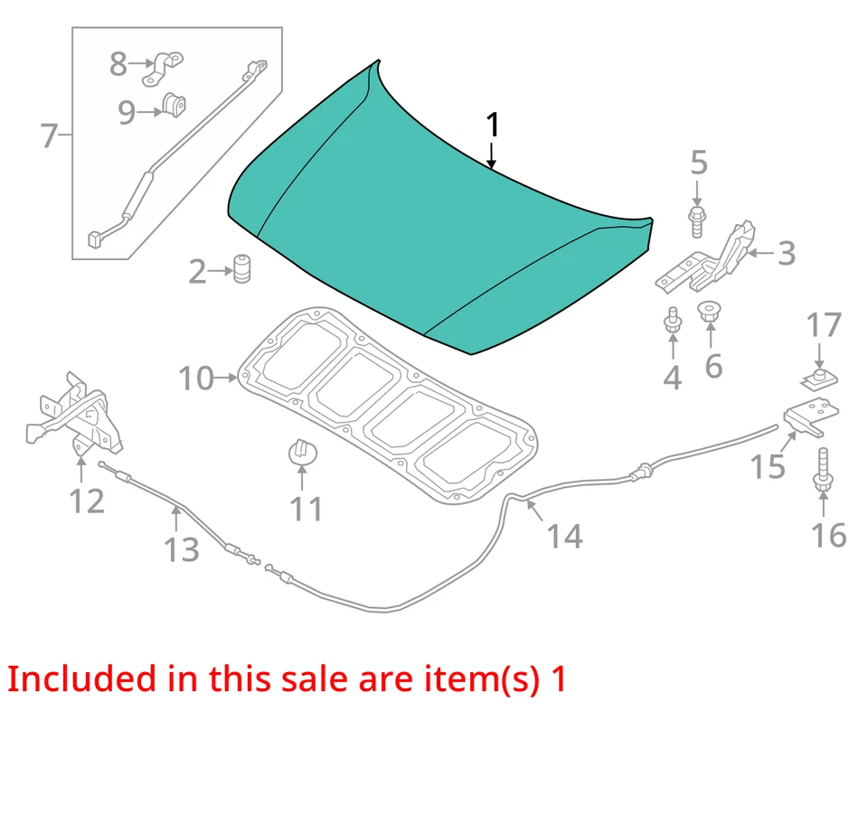 Hood HYUNDAI ACCENT 18 19 20 21 22 - Image 3 of 4