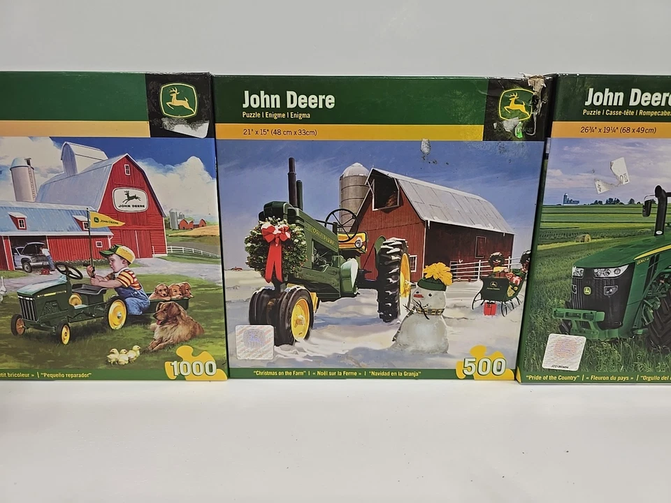John Deere Master Piece Puzzles LITTLE HANDYMAN PRIDE OF COUNTRY XMAS ON THE FAR - Image 3 of 4