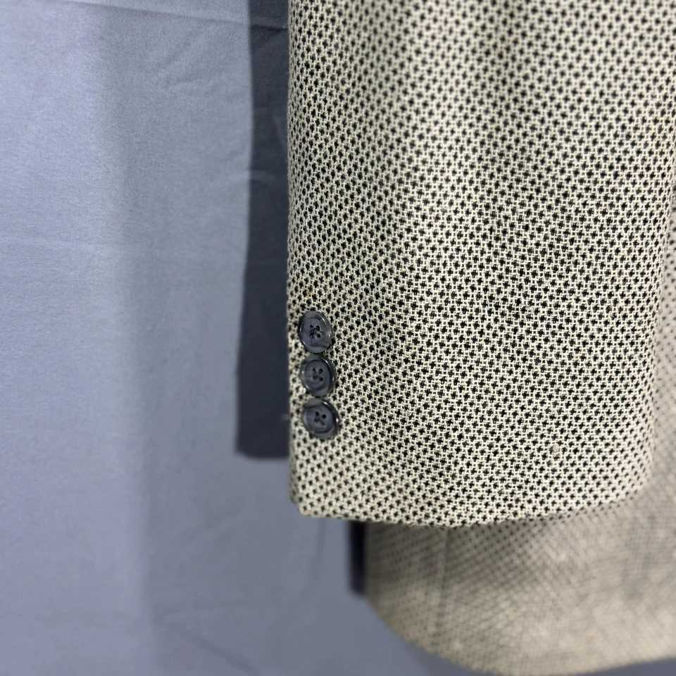 Vintage Givenchy Blazer Mens 42 Wool Blend Check Jacket Sport Coat 90s - Image 4 of 4