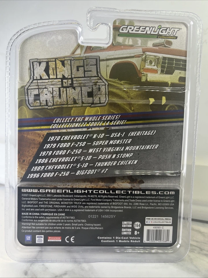 Greenlight Die-Cast 1989 Chevrolet S-10 Thunder Chicken 1:64 Kings of Crunch - Image 2 of 2