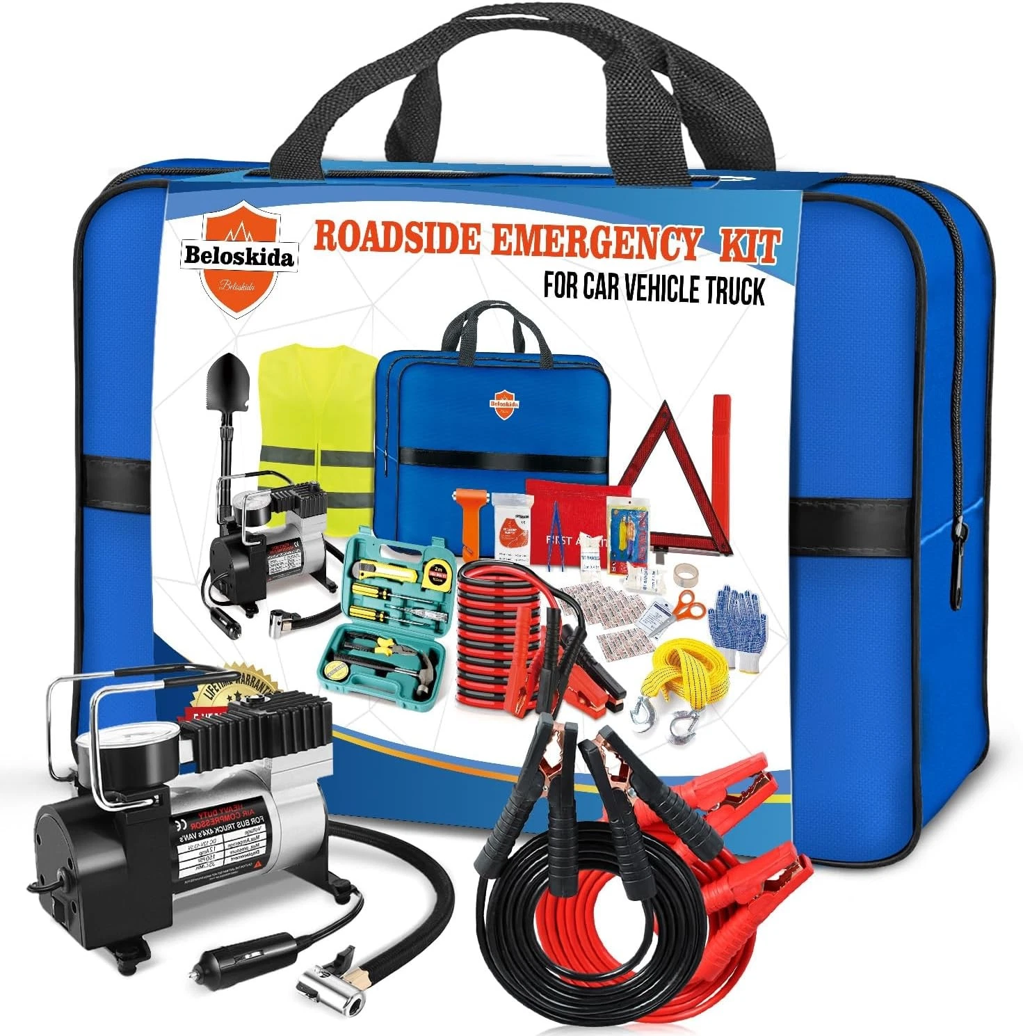 Emergency Car Kit,Roadside Emergency Tool Kit for Vehicle Truck with Air
Opens in a new window or ta