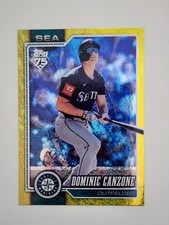 Dominic Canzone 2026 Topps Series 1 Yellow Holo Foil /399 SP Mariners #156