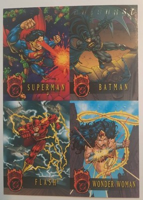 DC OUTBURST FIREPOWER PREMIERE EDITION - Promo Card/Flasher - Fleer 1995