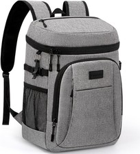 Tuwubi Cooler Backpack 35/42 Cans, Coolers Insulated Medium, Grey