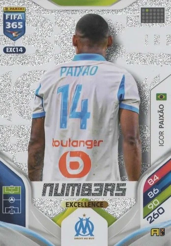 Panini 365 2026 EXC 14 Numbers Igor Paixao Marseille