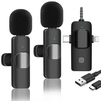 3in1 Lavalier Microphone Wireless iPhone Android Video Audio Recording Vlog bcb
