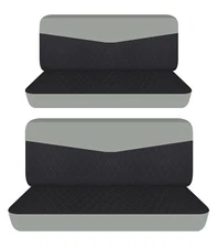 Fits 1956 Ford Fairlane 4door sedan Front and Rear seat covers steel gray black