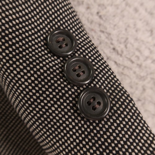 Nino Cerruti Jacket M Gray Birdseye Check 100% Wool Blazer Sport Coat 42R - Picture 6 of 16