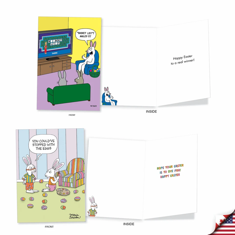 Tarjetas de Pascua-Diversión de Pascua: Divertido conjunto surtido de 20 tarjetas con sobres Foto 3 de 4