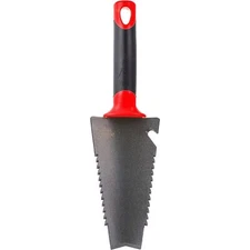 Radius Garden Root Slayer Trowel with V-Shaped Cutting Tip, Red
