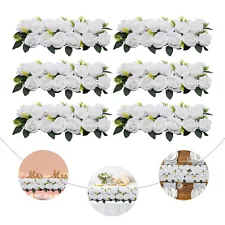 Wedding Dining Table Flower Centerpiece Artificial Rose Flower Arrangement 6Pcs