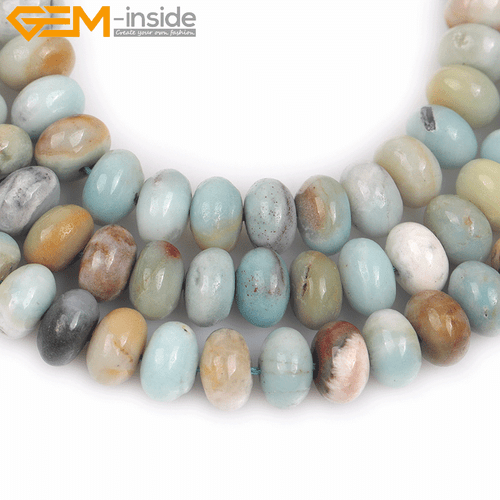 Rondelle Natürlicher Amazonit Stein Zwischenring Schmuck Herstellung Perlen 15 Zoll Größe Auswahl - Bild 18 von 31
