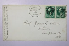 1876 Oakland CA Fancy Cancel Cover w/ Letter - L39004