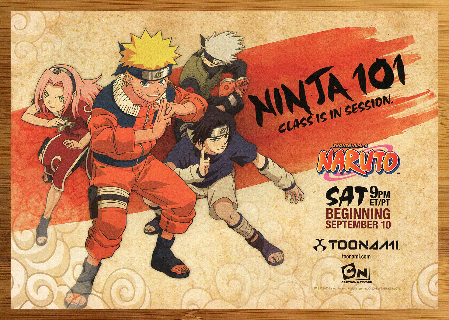 2005 Naruto Anime TV Series Cartoon Network Toonami Print Ad