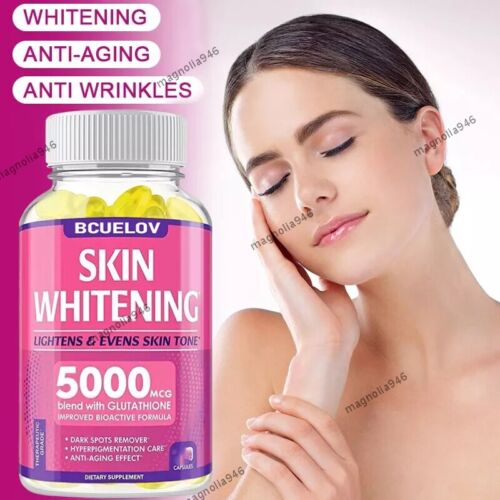 2x Skin Whitening With L-Glutathione 5000mcg Dark spot Brightening Capsules