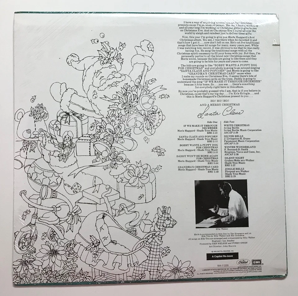 MERLE HAGGARD: Christmas Present (Vinyl LP Record Sealed) - Image 3 of 4