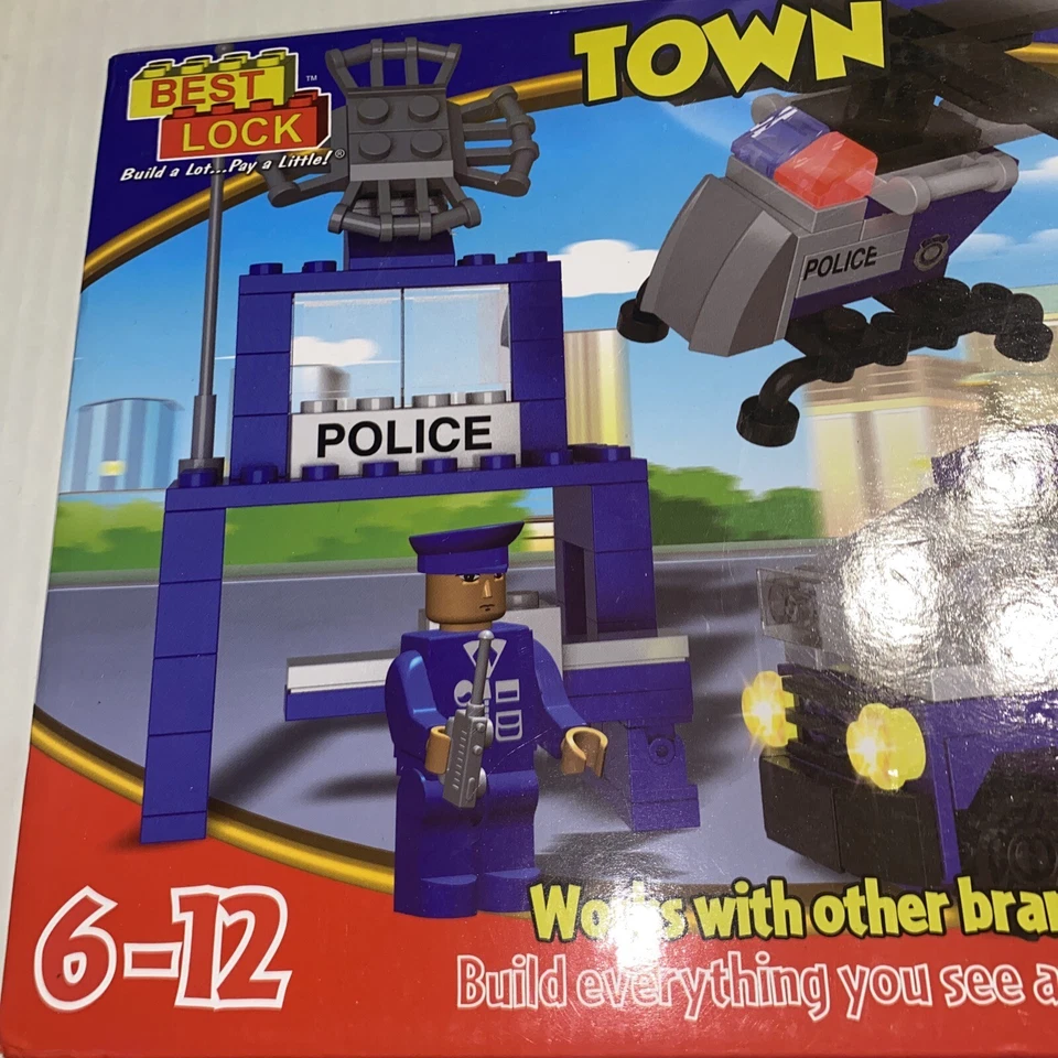 Best-Lock Town-146 Pc Set Police Themed 2 Figures Works with other Brands NEW - Image 2 of 4