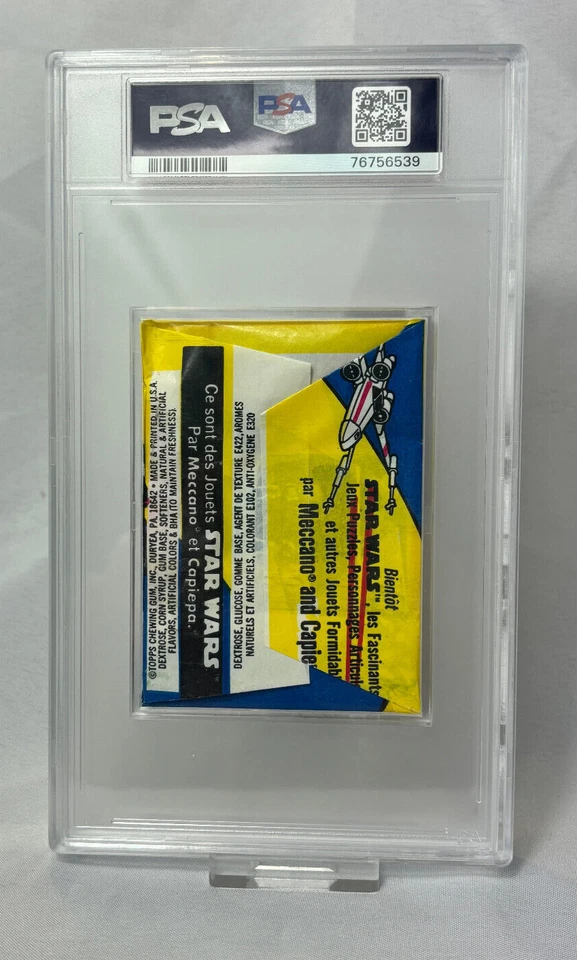 1977 Topps STAR WARS 2nd Series FRENCH Wax Pack PSA 7 - Image 2 of 2