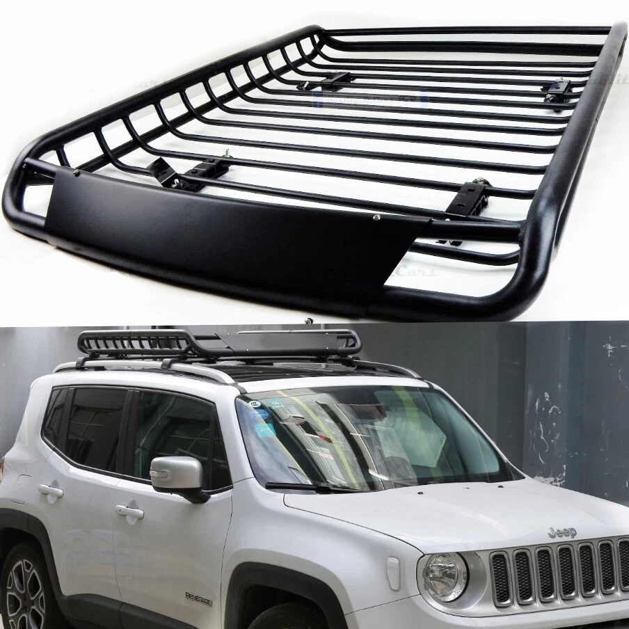 Rekapa-Barre Portatutto Compatibili Con Jeep Renegade 2014-2023 Alluminio Portapacchi Auto Barre Da Tetto Set 2 Pcs Nero