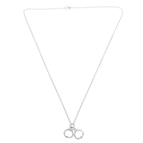 4 PCS Halsketten Halter Street-Retro-Handschellen-Halskette Lange - Bild 2 von 12