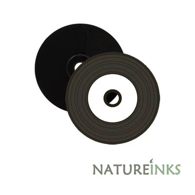 10 Black Bottom Vinyl look CD-R White Printable Blank discs CD R 52x 700MB MR226
