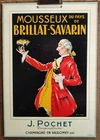 Vintage Sparkling J. Pochet Country of Brillant-Savarin Advertising Cardboard /RSC137