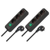 Brennenstuhl Steckdosenleiste 2Er Set 3-Fach Schutzkontakt 1,5M Kabel