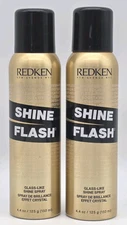 2X Redken Shine Flash Glistening Glass Like Shine Spray Mist 4.4 Ounce Each