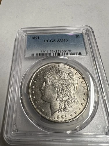 1891 Morgan Dollar. PCGS AU53