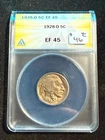 1928 D BUFFALO NICKEL ANACS EF 45