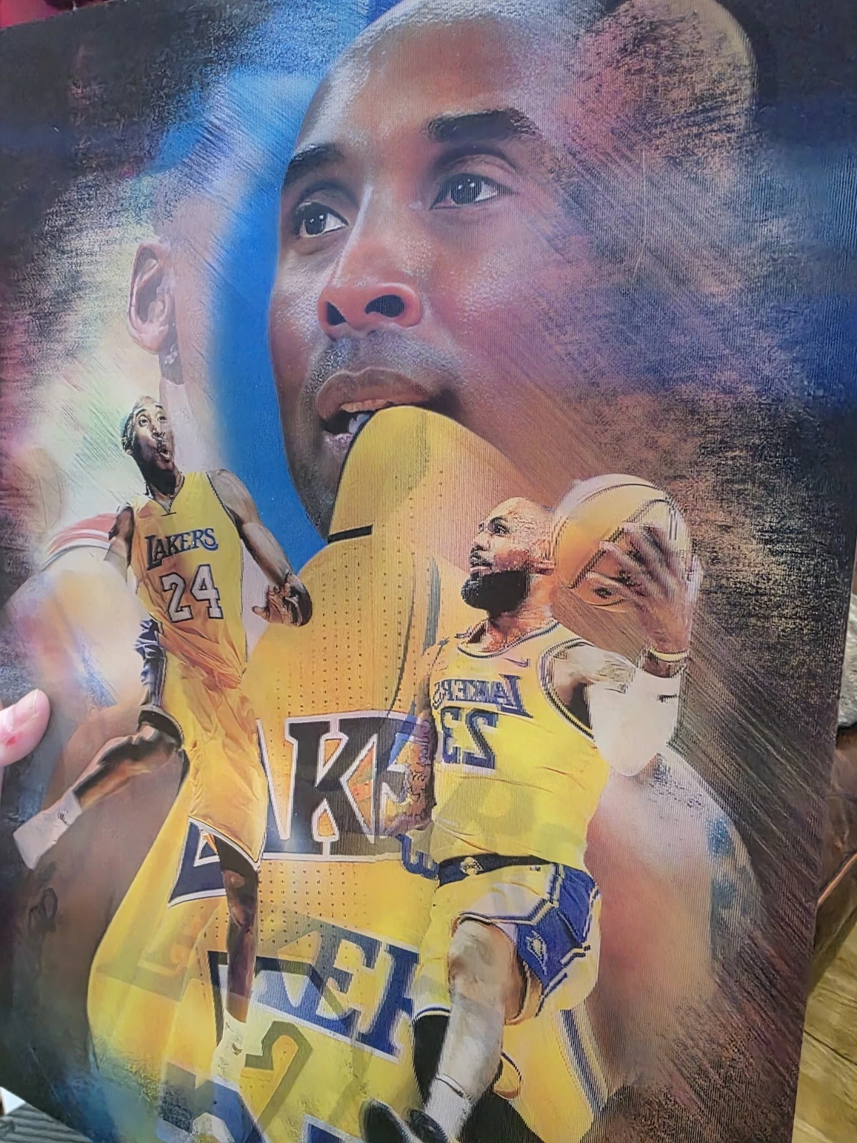 NBA LEGENDS KOBE, LEBRON & MJ 3D LENICULAR POSTER 12X16