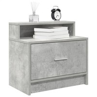 Nachttisch Betongrau Mit Schublade 51X31X47 Cm