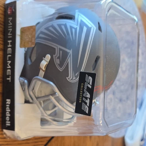 Atlanta Falcons Davonte Freeman Slate NFL Authenticated Autographed Mini Helmet