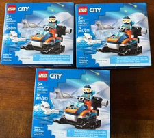 Three (3) Brand new LEGO CITY: Arctic Explorer Snowmobile (60376)